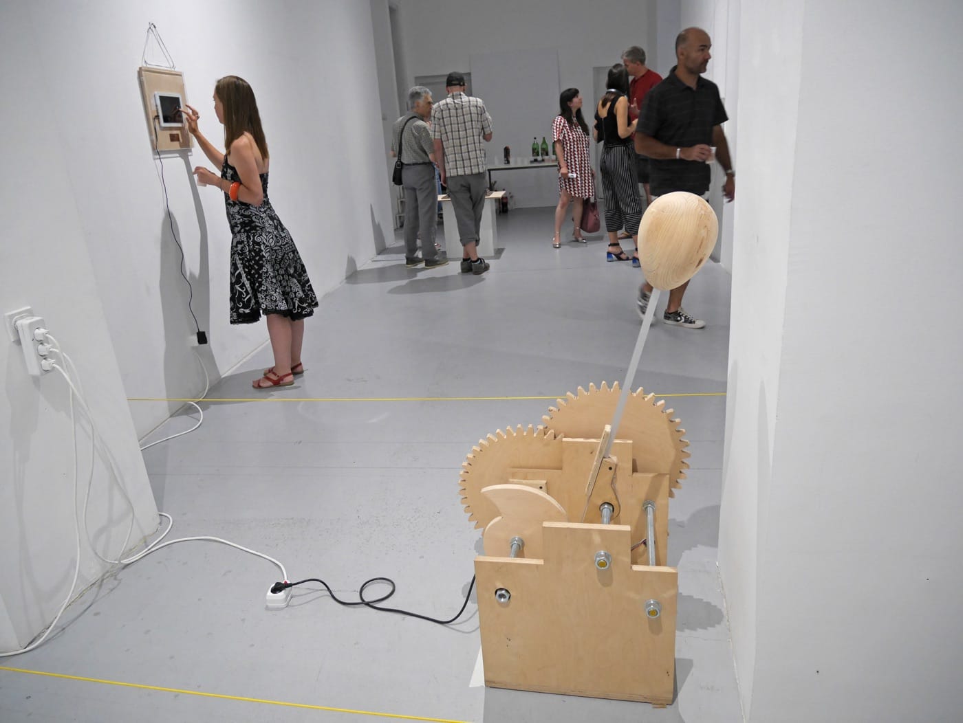 From left to right works by Nikoletta Boncheva, Stefan Donchev (in the background) and Albena Baeva