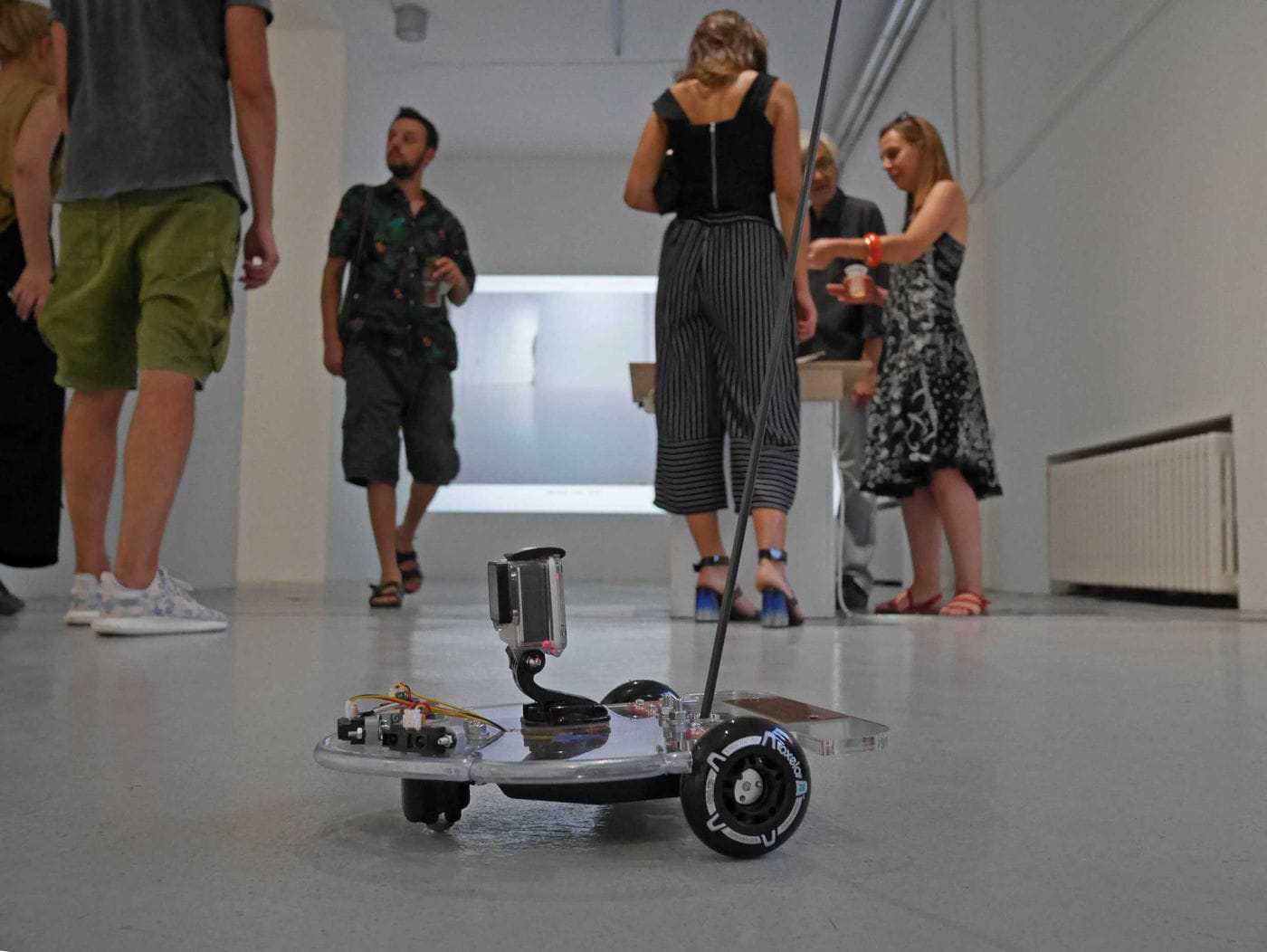 Whenever there is a way, an autonomous car by Rene Beekman, at Малки забавни създания, installation view close-up at Credo Bonum Gallery, Sofia, in April 2016 (Photo: Ivan Peykov)