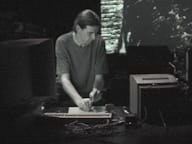 Rene Beekman during the Route performance at the World Wide Video Festival (2000)